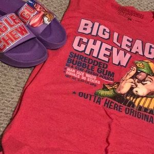 New balance big league chew slides and matching shirt